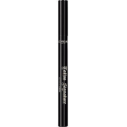 Black liquid eyeliner pen with fine felt tip