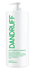 Anti-dandruff shampoo bottle with pump, 1 L, white label