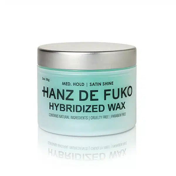 Hanz De Fuko hybridized wax jar with lid, medium hold, satin shine.