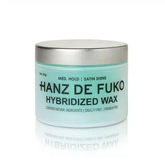 Hanz De Fuko hybridized wax jar with lid, medium hold, satin shine.