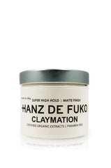 Hanz de Fuko Claymation clay jar, white with silver lid