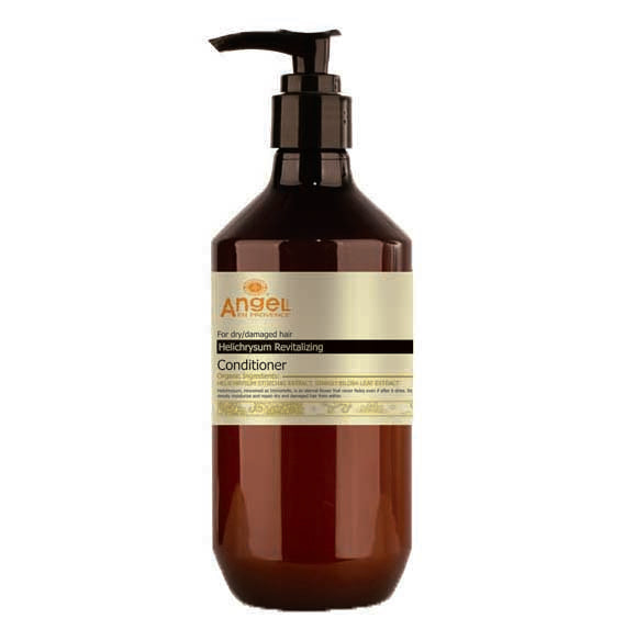 Angel Helichrysum revitalizing conditioner bottle with pump, amber brown, 400 ml