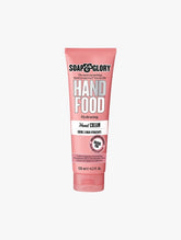 Soap & Glory Hand Food hydrating hand cream, pink tube with flip-top