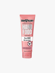 Soap & Glory Hand Food hydrating hand cream, pink tube with flip-top