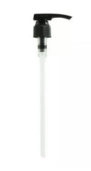 Wella pump dispenser with black pump top and clear/white straw tube