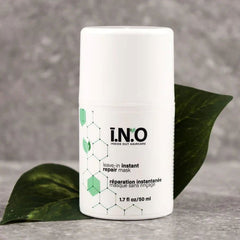 INO leave-in instant repair mask bottle, white with green graphic label, 50 ml