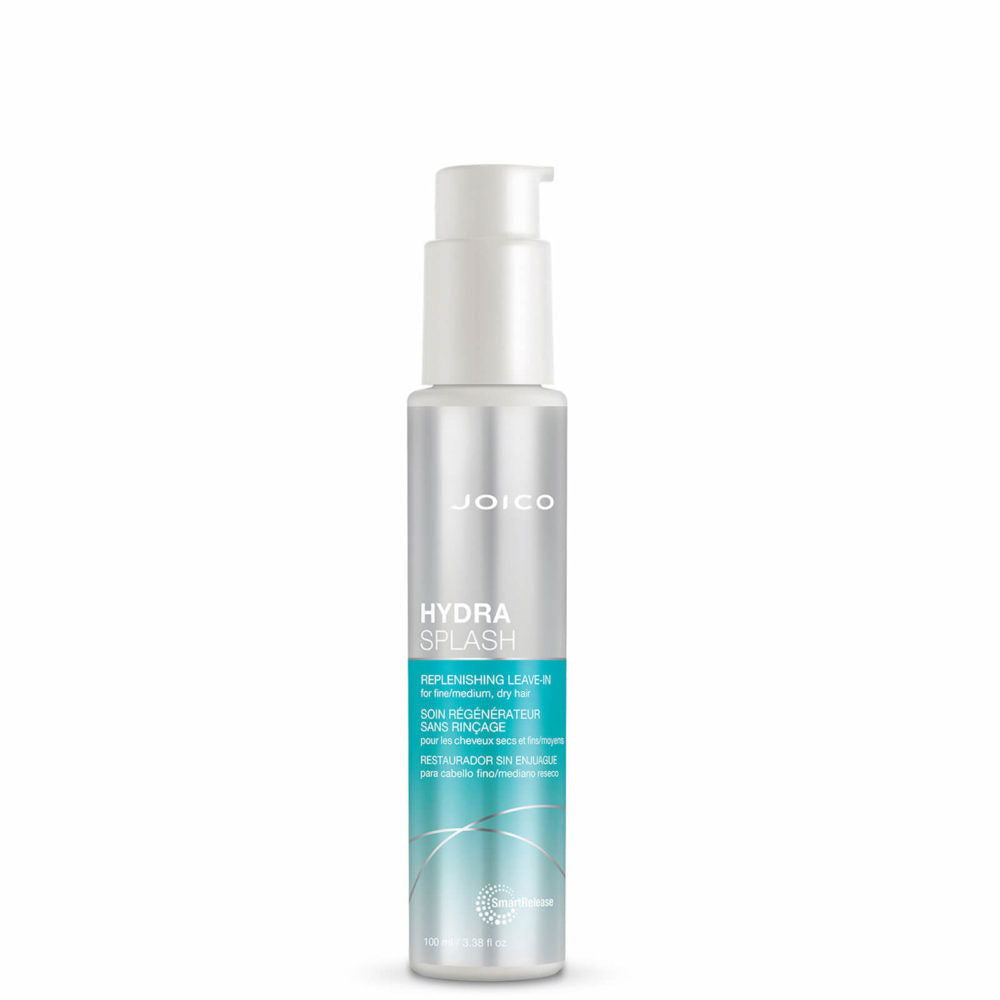 JOICO Hydrasplash leave-in treatment bottle with pump and blue label