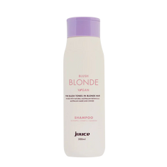 Cream shampoo bottle with purple cap, JUUCE Blush Blonde, 300 ml