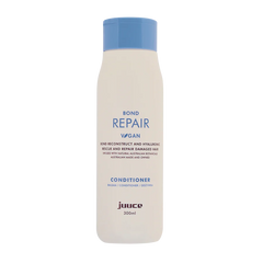 JUUCE Bond Repair Conditioner bottle, 300 ml, blue and white label with vegan bond repair text.
