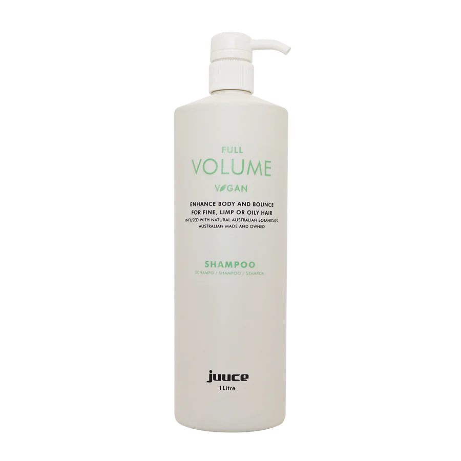 JUUCE full volume vegan shampoo bottle with pump, 1 L