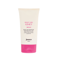 Hair curl gel tube, white and pink, 150ml—Boost Curl Kinky Vegan