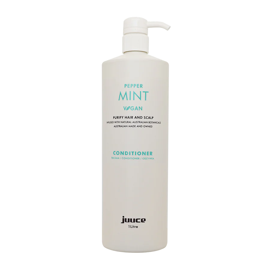 JUUCE peppermint conditioner bottle with pump, 1 litre