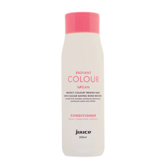 JUUCE radiant colour conditioner bottle, 300 ml, pink cap and white label