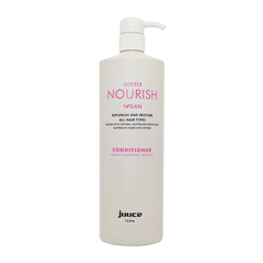 JUUCE Softly Nourish conditioner bottle, 1 litre, white pump dispenser
