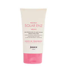 JUUCE Solar Enz sunscreen tube, 150 ml, white with pink base
