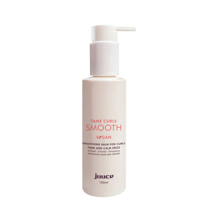 JUUCE Tame Curls Smooth smoothing balm in white pump bottle, 150ml