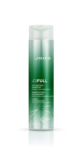 Joico Joifull volumizing shampoo bottle, green translucent with white cap