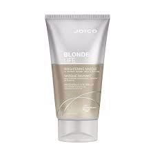 Hair masque tube for blonde hair, light beige label, Joico Blonde Life branding
