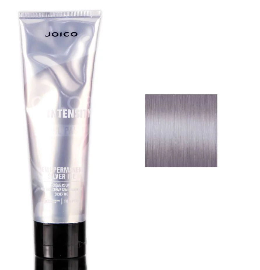 Joico Colour Intensity silver ice hair color tube, metallic silver foil finish