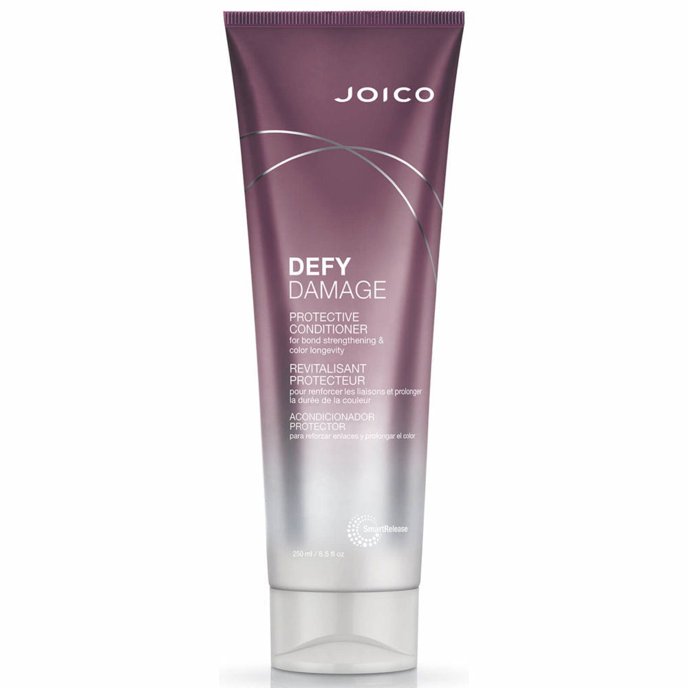 Joico Defy Damage protective conditioner tube, purple with white cap