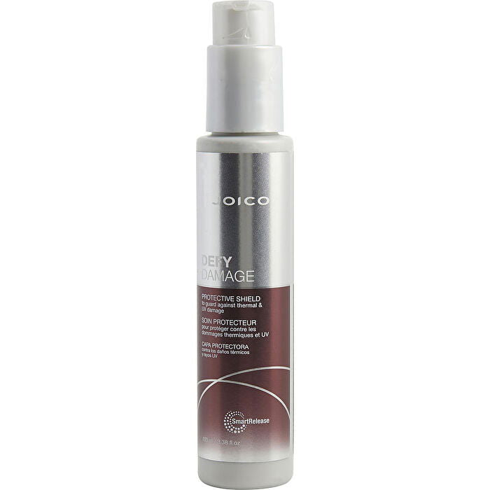 Hair protective shield pump bottle, silver with clear cap