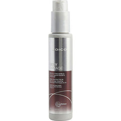 Hair protective shield pump bottle, silver with clear cap