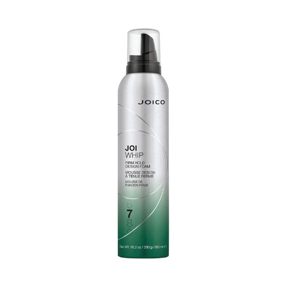 Joico Joi Whip firm hold design foam bottle with spray pump, silver and green