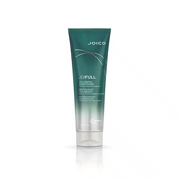 Joico Joifull volumizing conditioner tube, teal-green bottle with white text