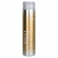 Joico K-Pak clarifying shampoo bottle, silver cap and metallic gold label