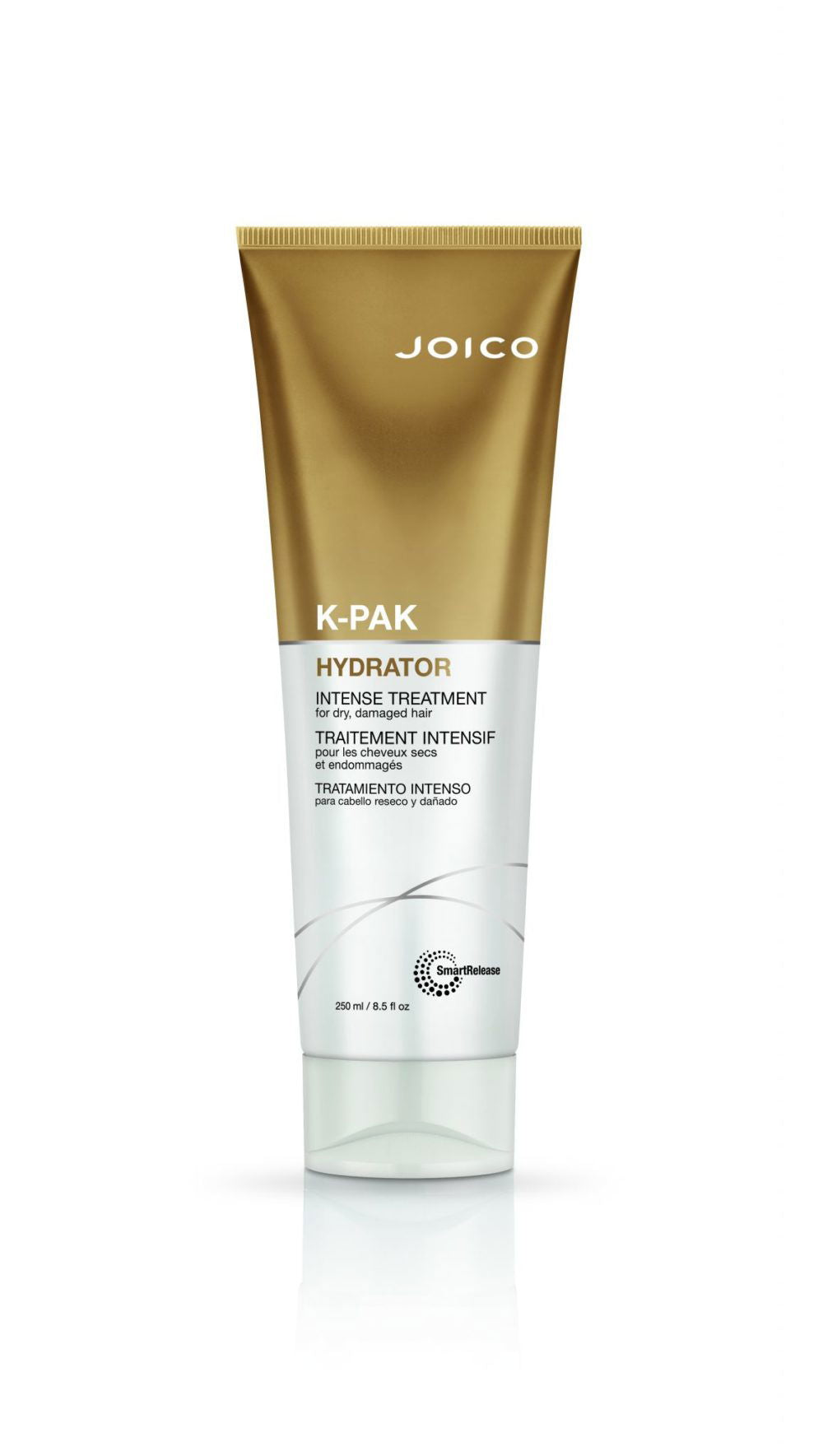 Joico K-PAK Hydrator intense hair treatment tube, gold and white, 250 ml