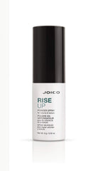 Joico RISE UP powder spray bottle with black cap, white label, 9 g