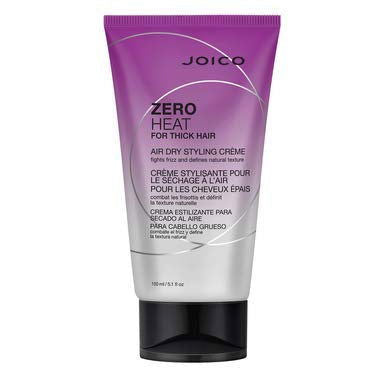 Joico Zero Heat air dry styling creme tube, purple and gray, for thick hair