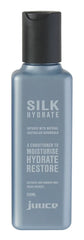 Silk hydrate shampoo bottle, blue bottle with dark cap, 100 ml