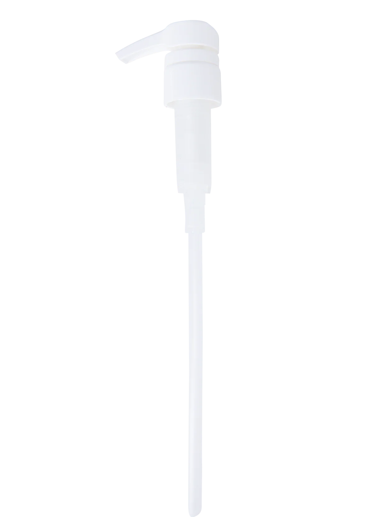 Wella pump dispenser with white pump head and long white tube