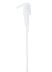 Wella pump dispenser with white pump head and long white tube