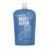 KMS Moist Repair hair treatment pouch, blue with flip-top cap, 100 ml.