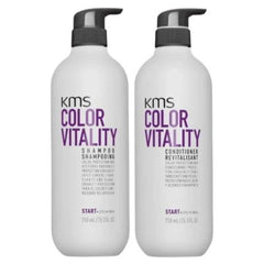 KMS Color Vitality shampoo and conditioner bottles, 750 ml