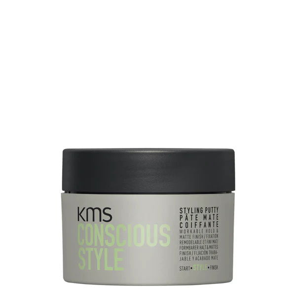 KMS Conscious Style styling putty jar with black lid
