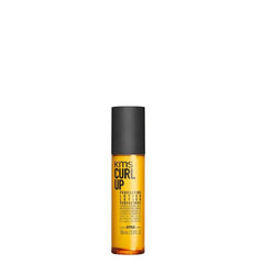 KMS Curl Up perfecting lotion bottle, amber label, black cap