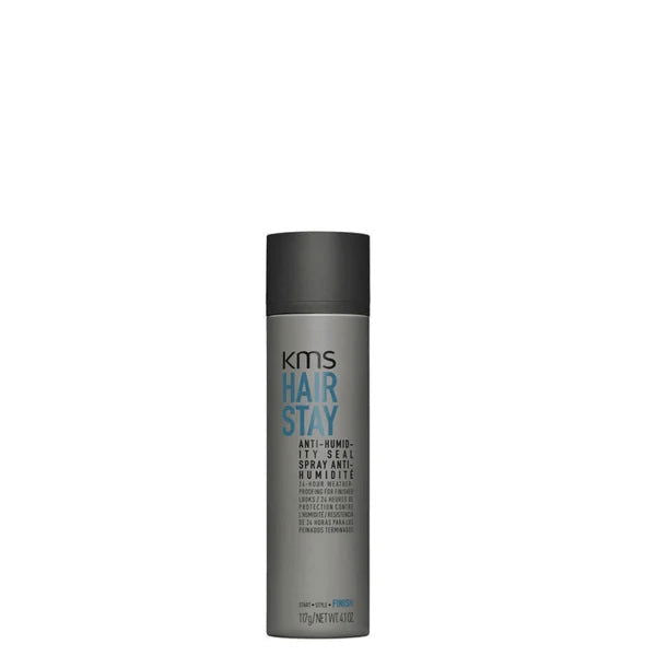 KMS Hair Stay anti-humidity hair spray in 150 ml gray bottle