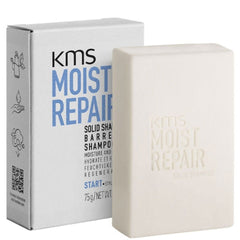 KMS Moist Repair solid shampoo bar with box, rectangular pale cream