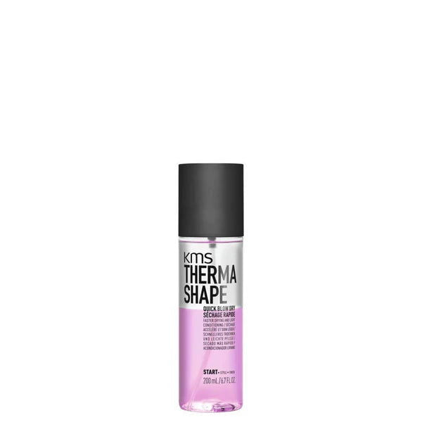 KMS Therma Shape Quick Blow Dry hair product bottle, pink label, 200 ml