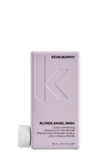 Blonde Angel wash pouch, light purple with KEVIN.MURPHY logo and white cap
