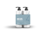 KOBO curl shampoo and conditioner duo, two white pump bottles