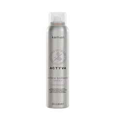 Kemon Actyva colore brillante spray bottle, silver pump canister, 200 ml