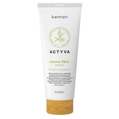 Kemon Actyva NUOVA FIBRA hair mask tube, white squeeze container
