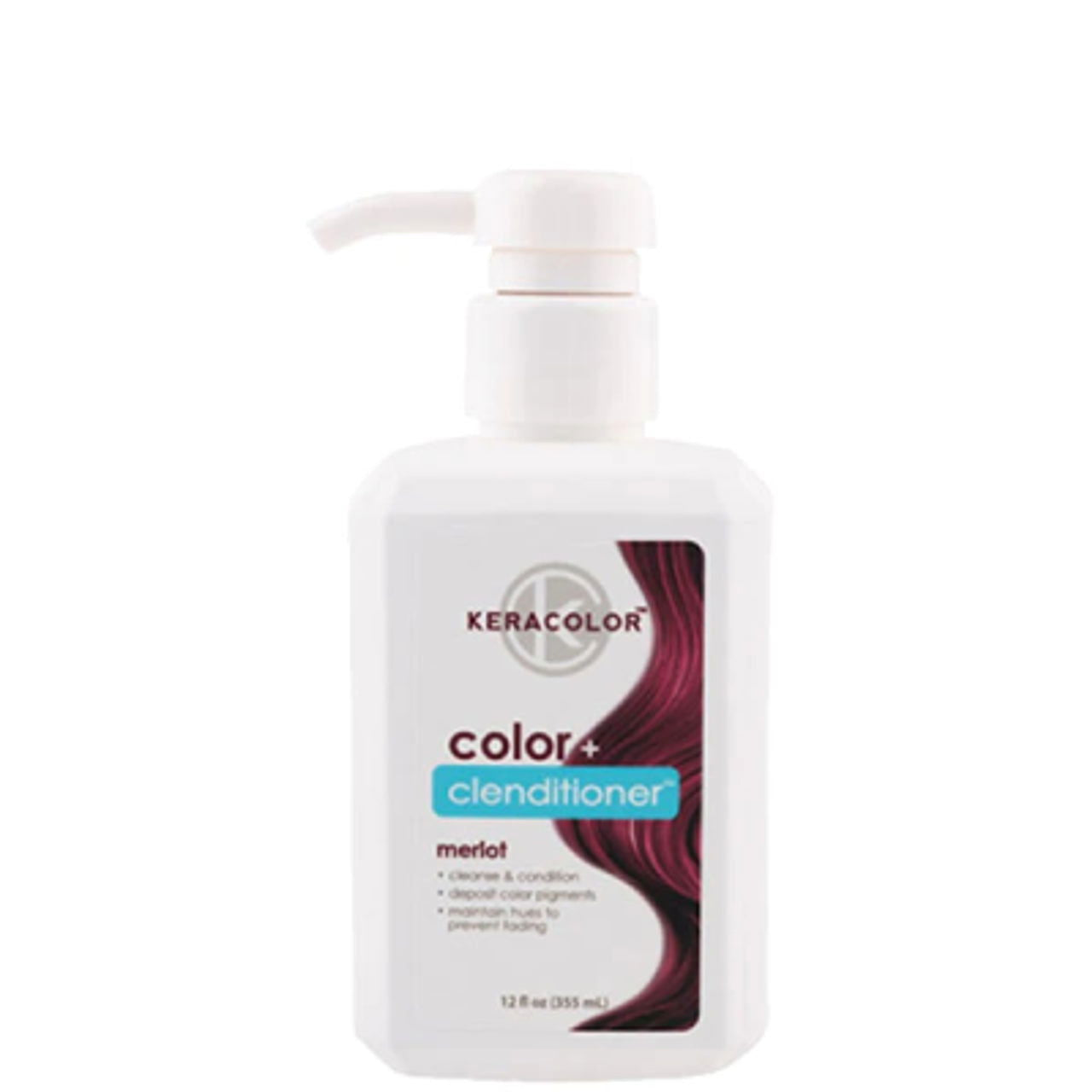 Keracolor Color+ Clenditioner bottle, Merlot shade, 355 ml