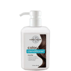 Mocha color clenditioner bottle with pump, 355 ml