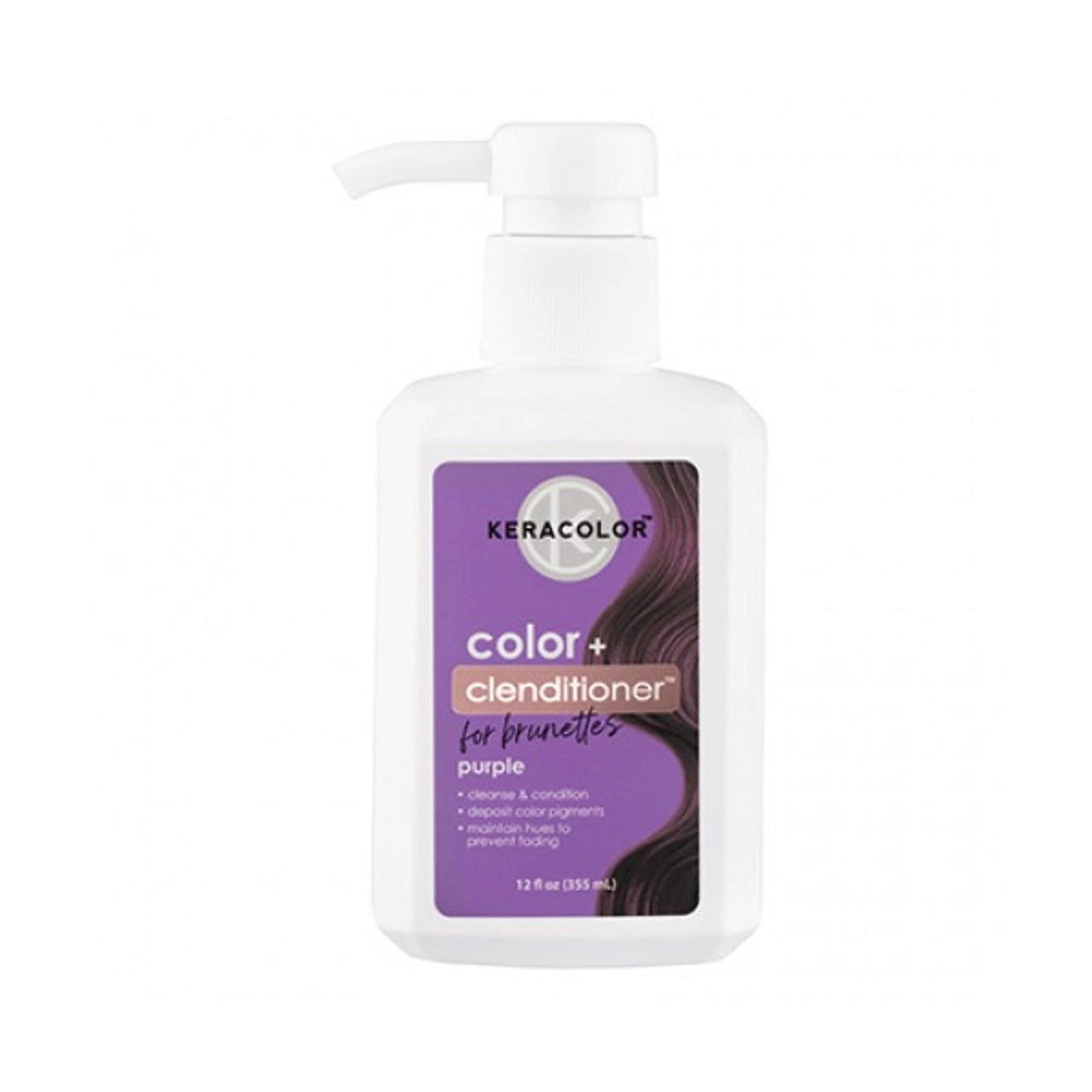 Keracolor color+clenditioner conditioner bottle, purple for brunettes