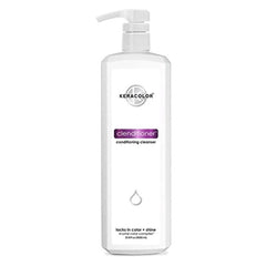 Keracolor clendinoner conditioning cleanser pump bottle, clear with purple label